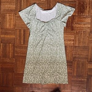 Green floral sundress
